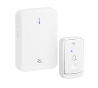 Vlectro Extra Loud Doorbell - Wireless Battery Operated 1 Receiver - White Wireless Doorbell, Long Range, Easy Mounting - Door Bell for Deaf People, UPVC Doors and Hard of Hearing - (1, White)