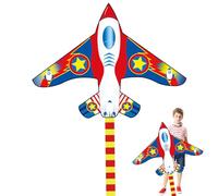 VLEDARLING Fighter Plane Kite for Kids and Adults, Very Easy To Fly Large Beach Kite for Children for Beginner for Boys Girls,with 100meters Flying Line