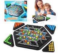 VLEDARLING Funny Triggles Game, Classic Desktop Board Games, Fun Board Game for Families, Chain Triangle Game, Exciting Strategy Board Game, Triggle Rubber Band Game For Kids, Adults, Family Party
