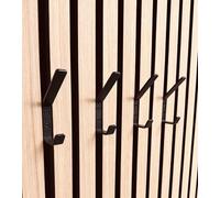 Vleugel® Double Coat Hook for Acoustic Wall Panels - Akupanel - Acoustic Panels - Acoustic Panel - Acoustic Wall - Coat Hook - No Drilling - 4 Pieces - Metal