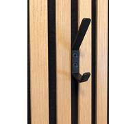 Vleugel® Double Coat Hook for Acoustic Wall Panels - Akupanel - Acoustic Panels - Acoustic Panel - Acoustic Wall - Coat Hook - No Drilling - 8 Pieces - Metal