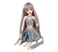 VLEYAN BJDDOLL Hand Painted Makeup BJD Style 22.8 inches(56cm) Tall, PVC Body with 31 Movable Joints,Desk & Wall Decoration,For ages 15+ only(Handmade Makeup Plus)