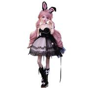 VLEYAN Hand-Painted BJD Doll 1/3,22.8 inches(56cm) Tall,Bunny Girl Style,Princess Doll,PVC Body with 31 Movable Joints,for Ages 15+ and Older,Desk and Wall Decorations (Handmade Makeup Plus)