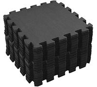 VLFit Interlocking EVA Soft Foam Floor Mats - Gym Flooring Set, 18 Pieces EVA Puzzle Tiles Protective Flooring Set - Floor Protector, Surface Protection/Underlay Mat for Gym, Garage or Workshop