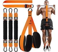 VLFit Pull Up Assistance Bands, Heavy Duty Resistance Band, Adjustable Weight/Size with Fabric Feet/Knee Rest, Bands for Pull Up Bar, Pull Up Assist Band Strength Training Equipment