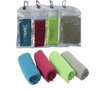 VLFit set of 4 Cooling Microfiber Ice Towels, Fast Drying Super Absorbent Compact Towels, for Sports, Workout, Fitness, Gym, Yoga, Pilates, Travel, Camping & More - 40" x 12" (4 Pack mixed)