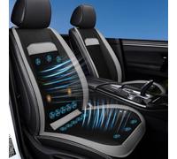 VLFLG 2026 Upgraded 16 Fans Cooling Car Seat Cover Front Seat, 2-in-1 Ventilated & Massage Cooling Car Seat Cushion with Auto Start/Pause, 12V Summer Driver Seat Cooler for Vehicle, Grey