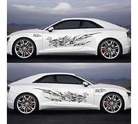 VLFLG Dragon Stickers, Car Decals/Graphics, 1 Pairs Car Body Stickers, 1 Dragon Hood Decal & 2 Window Decals/Bumper Stickers - Cool Stickers/Strip Decal for Car, Wall, Boat (Black)