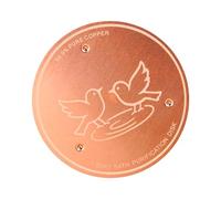 VlHpnpe Copper Water Cleaner Plate For Bird Baths Performances Clean Every 1-2 Week Outdoor Birdbaths Year Round Bird Bath Maintenance Disk