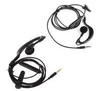 VlHpnpe D Shape Soft Ear Hook Earpiece 3.5mm Plug Single Side Headset Headphone Channel Earphone For Laptop PC Phone