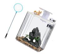 VlHpnpe Desktop Fish Habitat With Quiet Operations Filter Systems And Plant Friendly Lighting For Small Space Environment Energy Efficient Fish Tanks