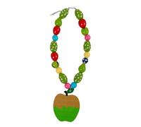 VlHpnpe Dopamine Boosting Colorful Fruit Pendant Necklace Incorporating Wood Beads for Positive Emotions Enhancing Pleasure Through Artistic Detail Dopamine Necklace