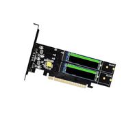 VlHpnpe Four Bay PCIe X16 NVMe Expansion Adapter Supporting Fast Speed Data Transfer 22110 64GT/s Data Transfer Board Gaming Storage