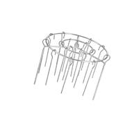 VlHpnpe Multi-Functional Air Grill Rack with Vertical Skewer Holder Stainless Steel BBQ Tool for Efficient Grilling & Roasting Vertical Stainless Steel Air Fryers Grill