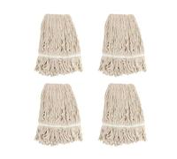 VlHpnpe Pack Of 4 Heavy Duty Cotton Thread Mop Refill Head For Wood Floor Waxing And Polishing With Easy Installation Design Mop Pads For Wood Floor