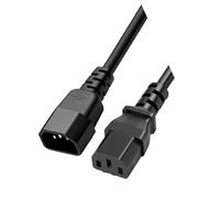 VlHpnpe Professional 18AWG C13/C14 Extension Cord Featuring Abrasion Resistant Sleeve And Coppered Wiring Industrial IEC Power Cord PVC