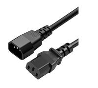 VlHpnpe Professional 18AWG C13/C14 Extension Cord Featuring Abrasion Resistant Sleeve And Coppered Wiring Industrial IEC Power Cord PVC