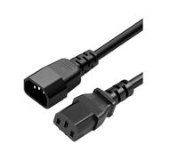 VlHpnpe Professional 18AWG C13/C14 Extension Cord Featuring Abrasion Resistant Sleeve And Coppered Wiring Industrial IEC Power Cord PVC