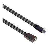 VlHpnpe Right Angled Microed USB Male To Female Extension Cable Flat Flexible Design Multiple Size Option For Mobile Accessories Microed USB Male To Female Charging Cord