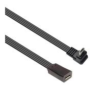 VlHpnpe Right Angled Microed USB Male To Female Extension Cable Flat Flexible Design Multiple Size Option For Mobile Accessories Microed USB Male To Female Charging Cord