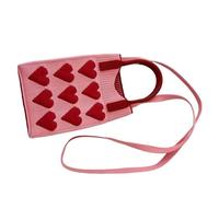 VlHpnpe Stylish Love Knit Pattern Crossbody Bag Adjustable Strap for Women Comfortable Wear Spacious Interior Shoulder Bag Everyday Bag