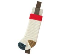 VlHpnpe Tiny Sock Pencil Case with Adjustable Elastic Band, Red White | Notebook Pen Holder Pouches for Students and Artists, Multifunctional Pen Storage Bag for Small Stationery Items
