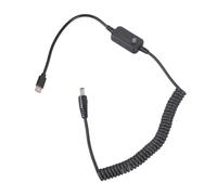 VlHpnpe USB C to DC5.5x2.1mm Coiled Power Cable Cord Adjustable Voltages 5V 9V 12V 15V 20V for Fast Charging Devices Black Type C Power Cord