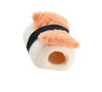 VlHpnpe Warm Small Pet Bed Sushi Theme Hamster Huts Plush Shelter Place for Small Animal Cold Weather Hideouts House Hamster Rest Bed