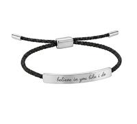 VLIEGEN Dont Let The Hard Days Win/Remember Tube Bracelet Adjustable Hand Bradied Wrap Inspirational Bracelet for Women Men To My Daughter/Best Friend Inspirational Jewelry, 42 cm, Stainless Steel, no