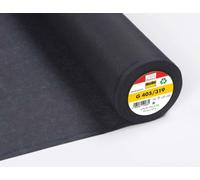 Vlieseline Vilene G405 Medium Iron On Interfacing Black - Easy Fuse Woven Interlining for Jackets, Coats, Garments & Dressmaking - Light to Medium Weight Fabric Stabiliser - 1 Metre Length