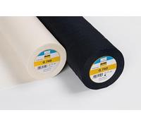 Vlieseline Vilene G740 Medium Brushed Cotton Woven Interlining - Iron On Fusible Interfacing for Jackets, Coats, Jersey & Garments - Light to Medium Elastic Fabrics - Black or White (Charcoal/Black)