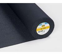 Vlieseline Vilene G770 Fusible Woven Interlining - Medium Weight Iron-On Interfacing for Jackets, Blazers, Coats, Waistbands & Crafts - 1 Metre (Black or Ecru) (Black)
