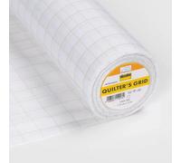 Vlieseline Vilene Iron-On Quilter’s Grid - 90cm Wide Fusible Nonwoven Interfacing with 1-Inch Brown Grid for Patchwork & Watercolour Quilts - 1 Metre Length