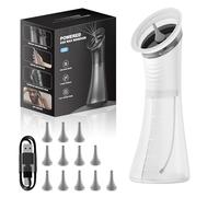 VLINGQI Upgraded Ear Wax Removal with LED Display- Safe and Effective Ear Wax Removal Kit-Ear Cleaner Kit -with Wastewater Recovery System-(White)