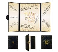 Vlipoeasn Thank You Card Guest Book Alternative, Black Gold Thank You All You Do, Thank You Sign,Graduation Retirement Office Party Decor, Thanks to Staff Teacher Professor Doctor Nurse Decoration
