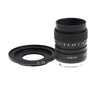 VLIZO 25mm f/1.4 C Mount CCTV f1.4 Lens Compatible with Fujifilm X-E2 X-E1 X-Pro1 X-M1 (Size : Schwarz, Color : Fuji)