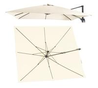 VLKLPZAHAK 10ft Patio Umbrella Canopy Replacement Square Outdoor Cantilever Umbrella Replacement Top Cover, Table Market Yard Umbrella Replacement Cloth(Beige,3x3m (9.8x9.8ft))