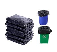 Vllcsla 30L-200L Garbage Heavy Duty Black Bin Bags Flat Top, 50pcs Strong Kitchen Garden Refuse Sacks, Leak Resistant, Tear Resistant Wheelie Bin Liners, Strong Rubbish Garbage Bags, Bulk Pack
