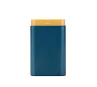 Vllcsla Pill Box Small Pocket Size, 3 to 6 Times a Day/ 1 Time a Day, Daily Pill Organiser Travel Tablet Organiser, 6 Compartments, Portable, Pull-Out, for Vitamins, Medicines, Pills, Blue
