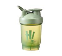 Vllcsla Protein Shaker Bottle Small 350ml BPA Free Leak-proof with Mixing Ball and Measurements, Odourless Mini Water Bottle for Protein Shake, Convenient Carry Handle, Dishwasher Safe (Green)