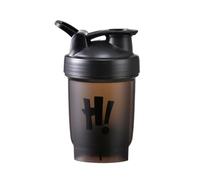 Vllcsla Protein Shaker Bottle Small 350ml BPA Free Leak-proof with Mixing Ball and Measurements, Odourless Mini Water Bottle for Protein Shake, Convenient Carry Handle, Dishwasher Safe (Black)