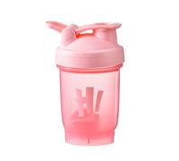 Vllcsla Protein Shaker Bottle Small 350ml BPA Free Leak-proof with Mixing Ball and Measurements, Odourless Mini Water Bottle for Protein Shake, Convenient Carry Handle, Dishwasher Safe (Pink)