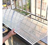 Vllentin 304 Stainless Steel Perforated Plate,Stainless Steel Perforated Grid,Balcony Fence Metal Preforated Sheet,for Balcony Railing Decoration,Window Protection And Fall Prevention