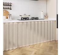 Vllentin Cabinet Curtains For Shelves,Closet Door Curtain For Shoe Cabinets,Wardrobe Kitchen Cabinet Curtain,With Track Rail,easy To Install And Slide,for Cupboard,Bedroom,Living Room,Bathroom