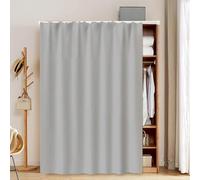 Vllentin Closet Door Curtain For Shoe Bookcase，Cabinet Curtains For Shelves,Bookcase Dustproof Curtain,With Track Rail,good Air Permeability,for Cupboard,Bedroom,Living Room,Bathroom