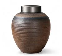 Vllentin Japanese ceramic tea canister, Japanese Ceramic Sealed Tea Caddy