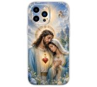 VLLEURCH Sacred Heart Jesus Virgin Mary Castle Case for iPhone 15 Pro Max