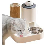 Vllold Cat Bowl with Water Dispenser - Pets Water and Food Bowl Set - Feeder Dish with Bell, Wet and Dry Food Bowl for Cat Dog