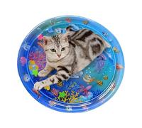 Vllold Cat Sensory Water Mat - Cartoon Water Pad Pets Babies Play Mat | Fun Comfort Cooling Toy Playing Sleeping Waterbed for Outside Entertainment Activities