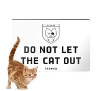 Vllold Cat Signs Home Decor,Wall Do Not Let The Cat Out Warning - Wall Mounted Wooden Signs for Apartment, Home, Bedroom, Living Room, Cafe, Workplace, Gallery, Kitchen